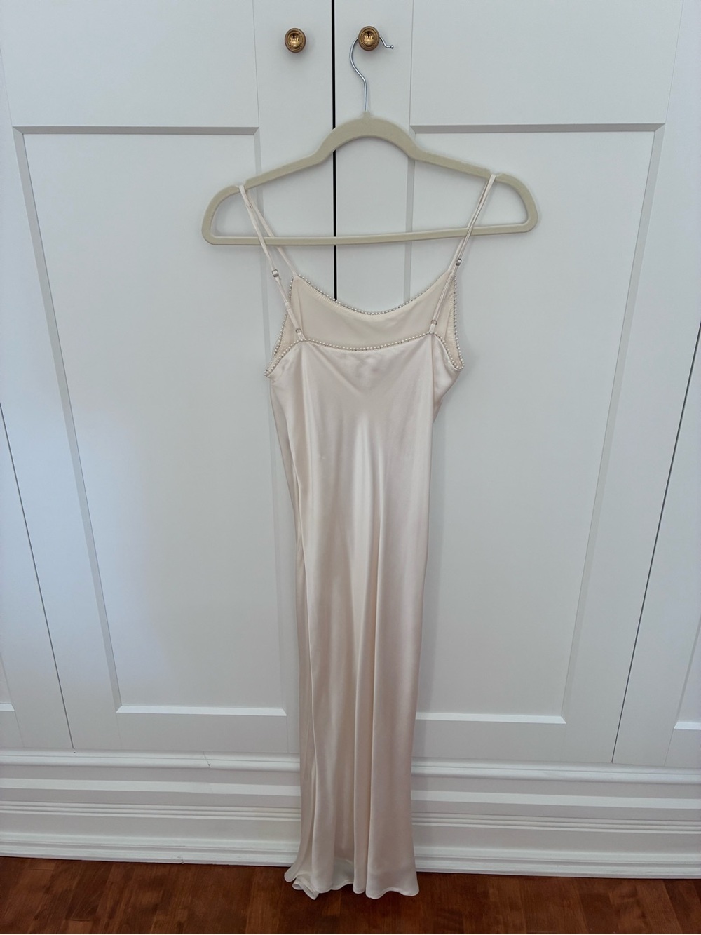 Stone Cold Fox Cream Satin Slip Dress - Picture 2 of 3